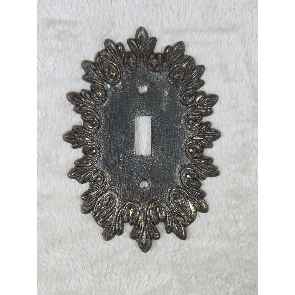 VTG Mid Century Ornate Starburst Light Switch Cover Plate Gothic Single